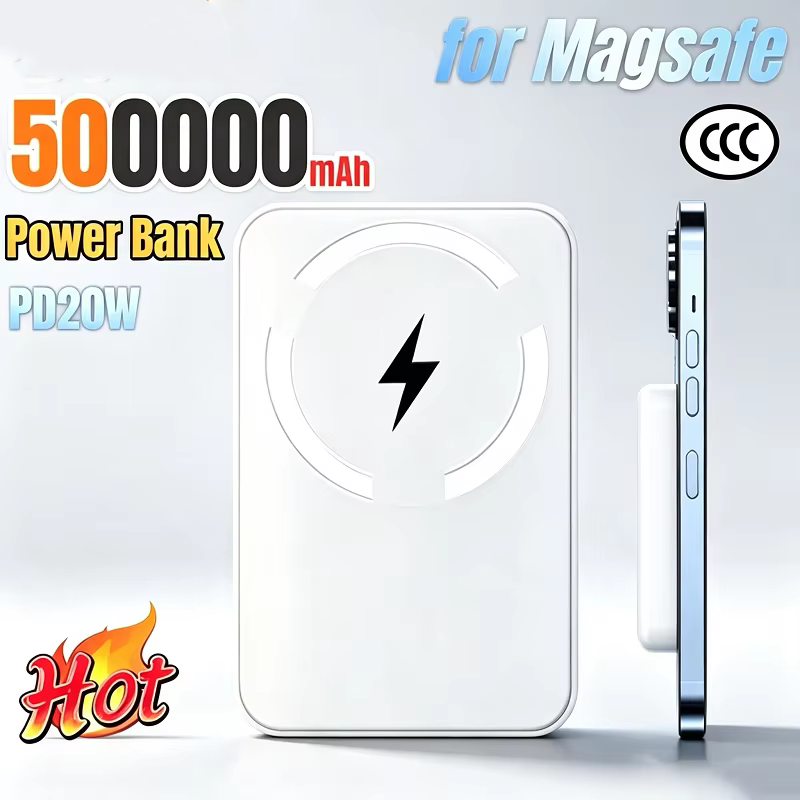 Solar Emergency Charger - Power Bank Magnetico Wireless da 500000mAh